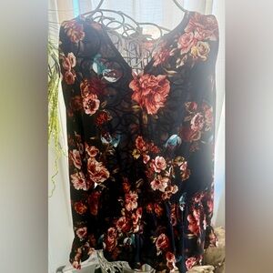 Counterparts Black Floral Blouse